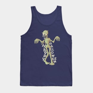 Mummy Scary and Spooky Happy Halloween Funny Graphic Tank Top